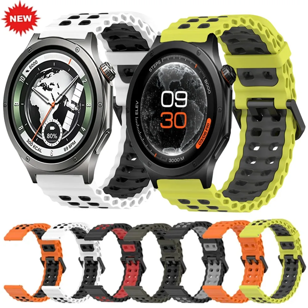 22mm Ocean Sports Silicone Strap for Oneplus Watch Lite 4 3 2 2R Bracelet OPPO Wacth S X3 X2 4 Pro Band Realme Watch 5 S Correa