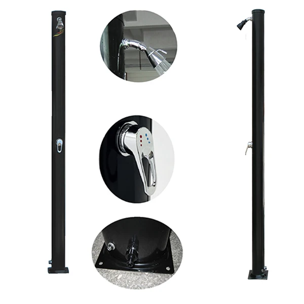 Ducha Solar de Jardín de Aluminio de 20L, Recta, de Alta Calidad, Ahorradora de Energía, para Exteriores y Piscinas, Popular y en Oferta