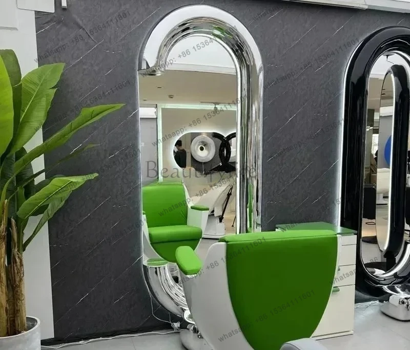 

FG17NewRetro barber shop mirror wall-mounted barber shop mirror perm and dyeing area hair cutting mirror