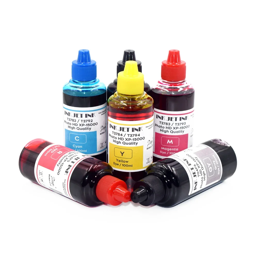 

6 цветов * 100 мл 312XL 314XL 378XL 478XL 01U сменные красящие чернила для принтера Epson Expression Photo HD XP-15000 XP-15010 XP-15080