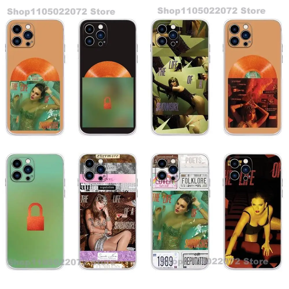 

L-Life of a S-Showgirl TS-12 Phone Case For iPhone 16,15,14,13,12,11 Plus,Pro,Max,XR,XS,Plus,E,Mini Transparent Soft Cover