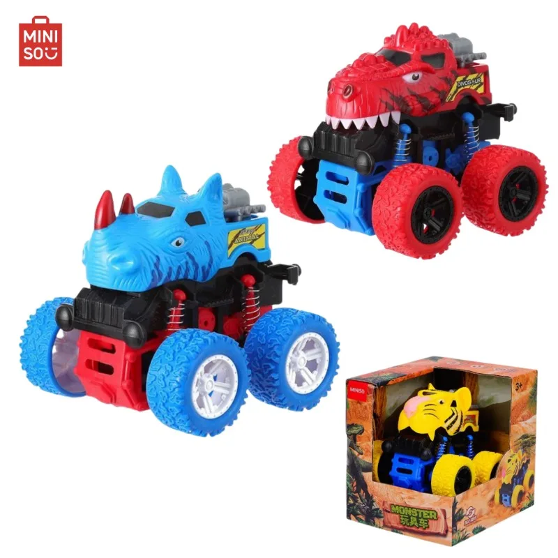 MINISO creative rotating inertia four-wheel drive off-road vehicle children's fall-resistant car model pull-back car toy gift