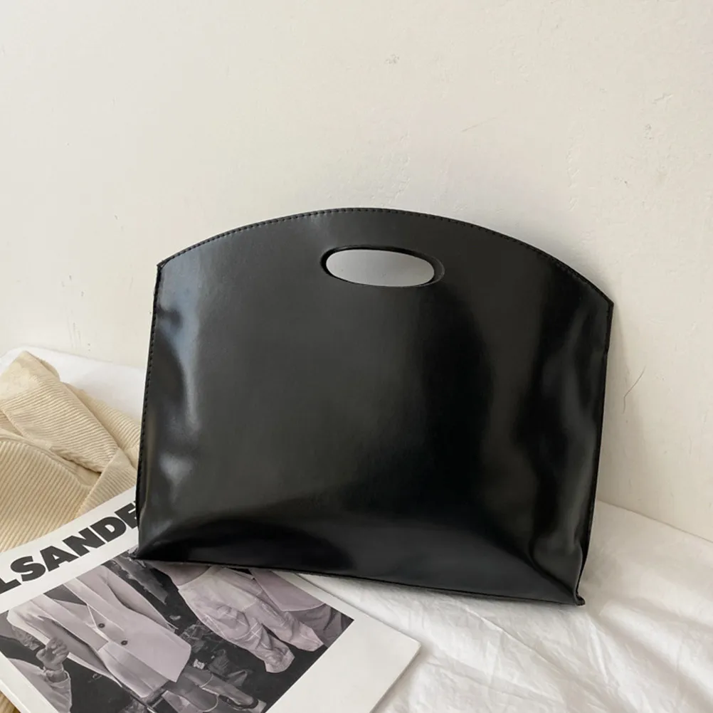

1Pcs PU Briefcase Business Bag Simple Yet Elegant Retro Design Comfortable Handle Large Capacity for Laptop Files USB