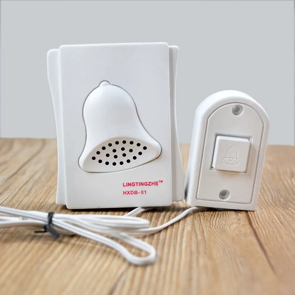 

Совершенно новый белый проводной дверной звонок 88 см, школьный больничный лабораторный звонок, 85 дБ, звуковой дверной звонок с кнопкой