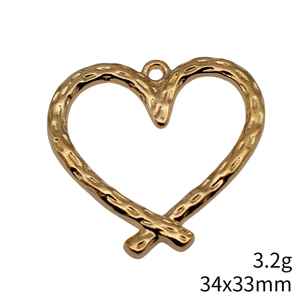 20pcs 34x33mm(1.34x1.3inch) Gold Color Vine-Patterned Heart Pendants DIY Jewelry Making Accessories