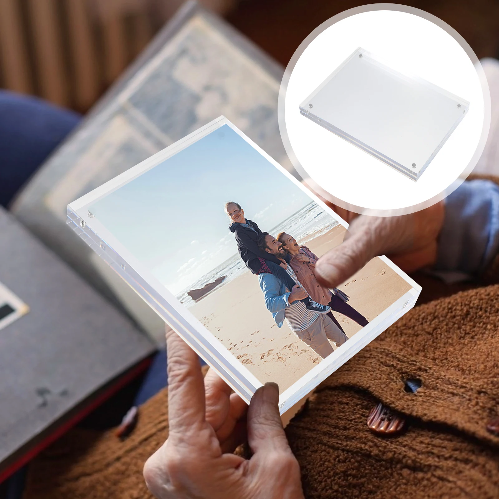 

Clear Magnetic Photo Frame Transparent Multipurpose Display Picture Prop For Home Chic Simple 7-Inch Decorative Frame Bid Price