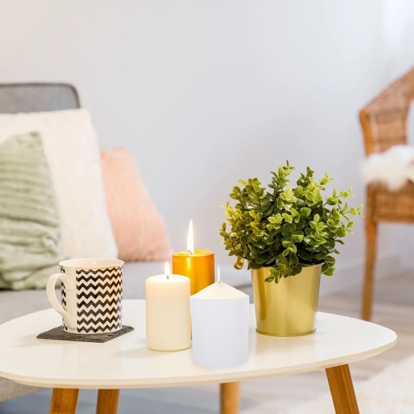 

4 set Aromatherapy Tin Cans Diy Scented Glass Jars For Home Decor Living Room Office Use Durable Creative