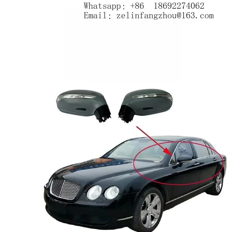 OEM 3W0857521 3W0857522 Replacement Car Rearview Side Mirror Glass for Bentley Flying Spur 2005-2008 Upgrade to 2009-2012 Style