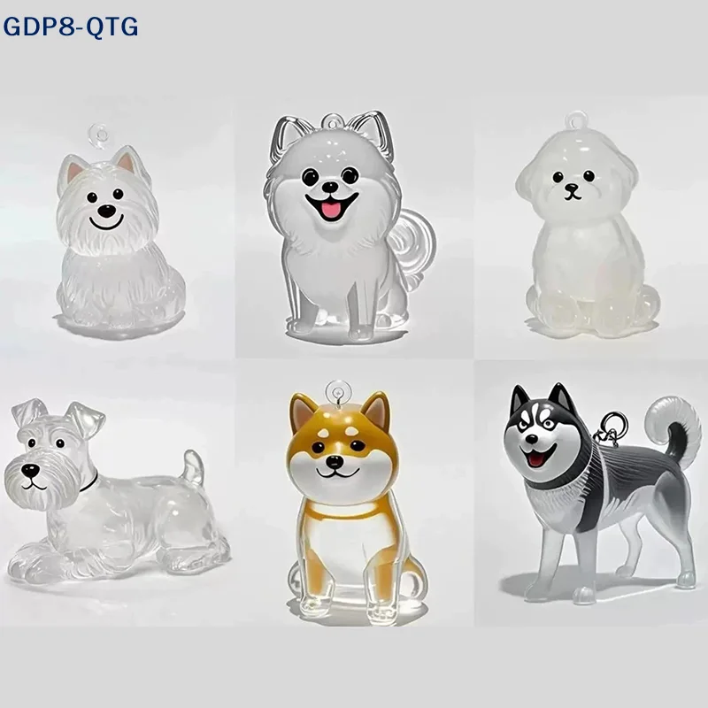 NEW Clear Puppy Hair Memorial Keepsake Capsule Pet's Dog Fur Container DIY Pendant Keychain Decor Pet Lovers Home Display Gifts