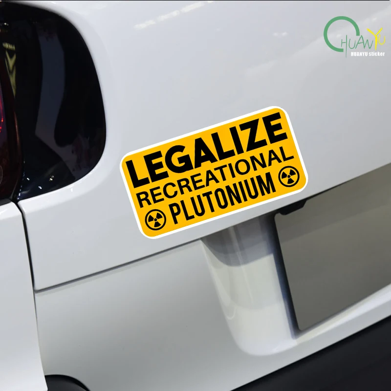 Autocollant de dessin animé mignon pour enfants, autocollant décoratif en PVC pour voiture et moto, Legalize Recreational Plutonium