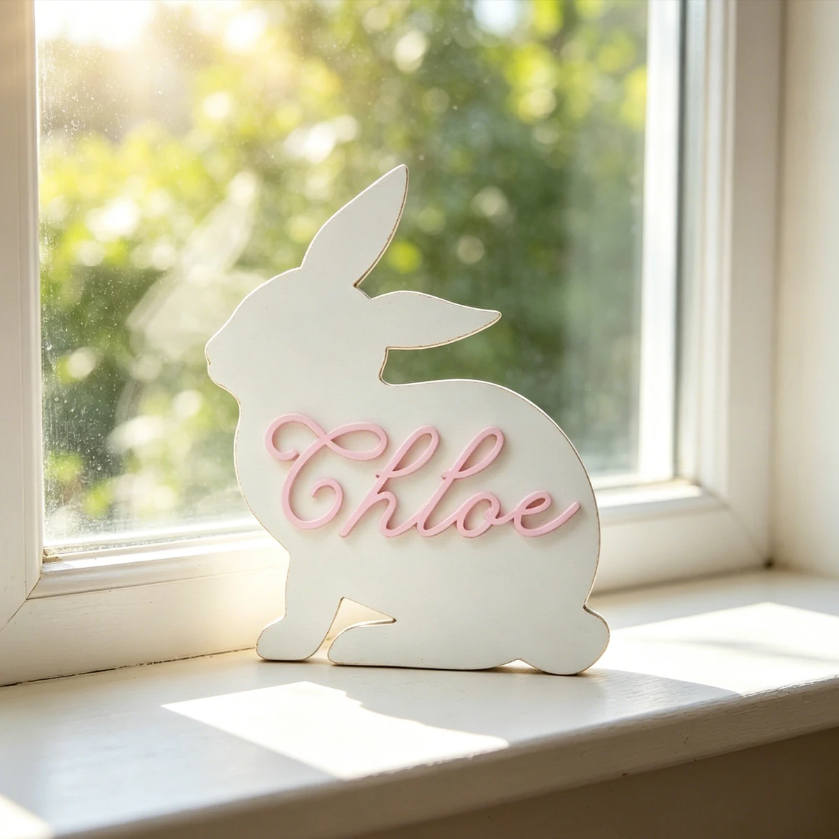 1Pc Custom Cute Bunny Name Woo - Baby Nursery Office recension och pris