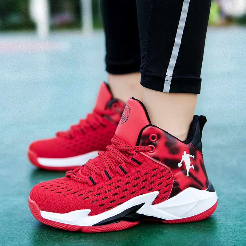 

Лидер продаж, брендовые детские баскетбольные кроссовки, дышащая удобная детская спортивная обувь, уличные баскетбольные кроссовки для мальчиков и девочек