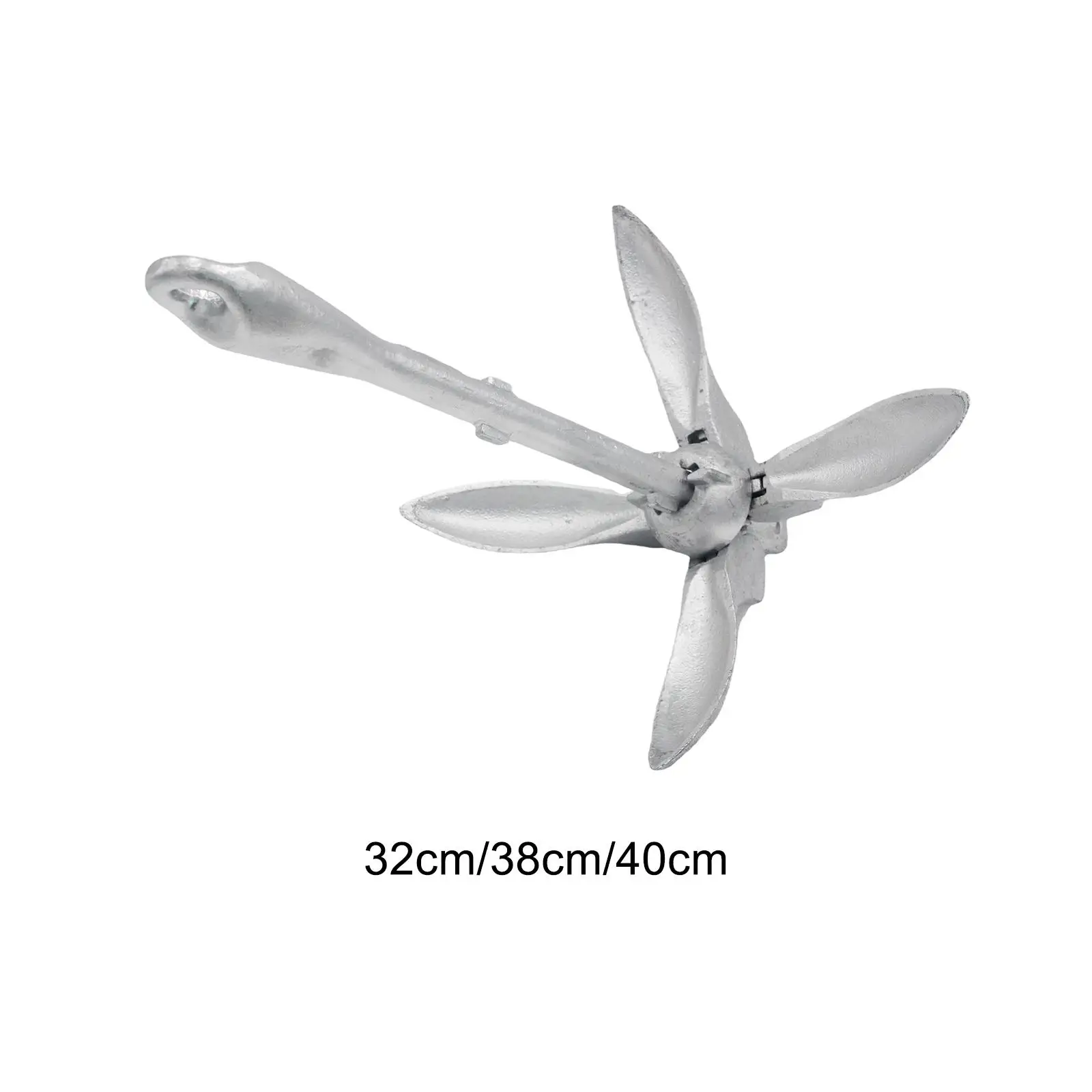 Ancla plegable para barco, equipo de 4 garras galvanizado duradero para velero, Kayak, botes, tablas de remo, balsa