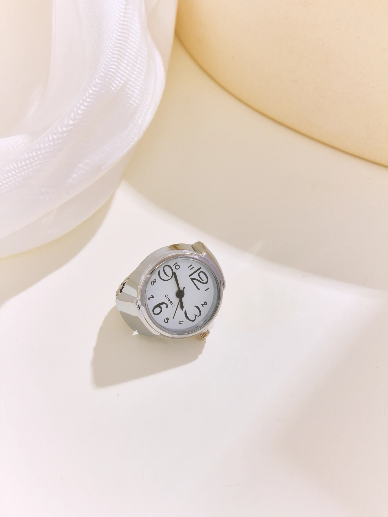 3Pc Mini Vintage Vinger Ring Horloge Ronde Creatieve Quartz Horloges Mode Paar Horloges Accessoires