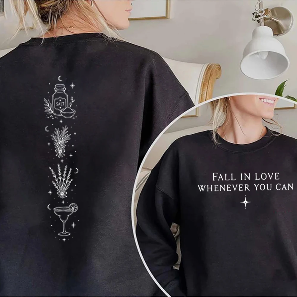 Vintage Practical Magic Sweatshirt Retro Halloween Graphic Shirt Sally Gillian Owens Vintage Movie Pullover Women Sweatshirts