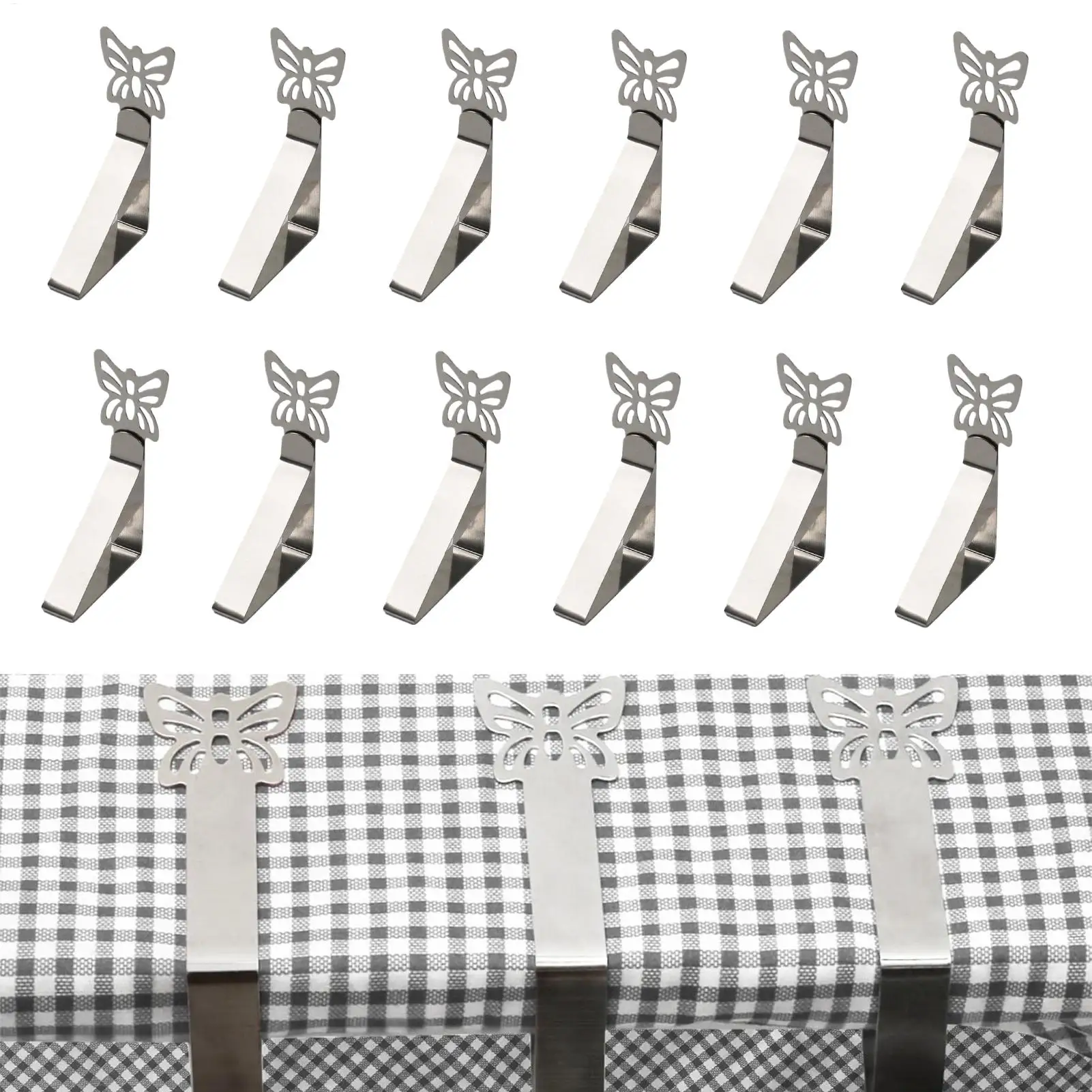 

Table Cloth Holder 12 Pieces Picnic Table Cloth Holder Clip Indoor Rustproof Tablecloth Clamp Desktop Decor Accessories For