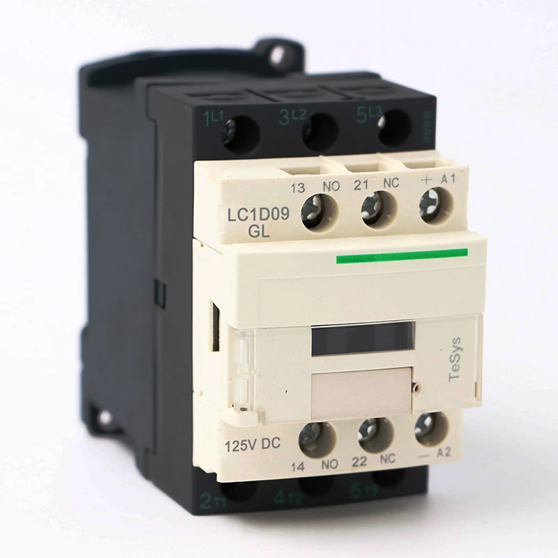 

LC1D09GL DC electric magnetic Contactor 3P 3NO LC1-D09GL 9A 125V DC coil