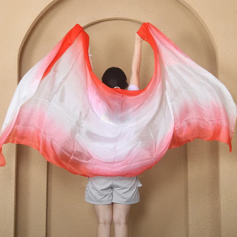 الحرير الحجاب الرقص الشرقي وشاح التدرج الحرير الحجاب شالات النساء اليد رمي وشاح التدرج 200 سنتيمتر 250 سنتيمتر 270 سنتيمتر أداء الرقص