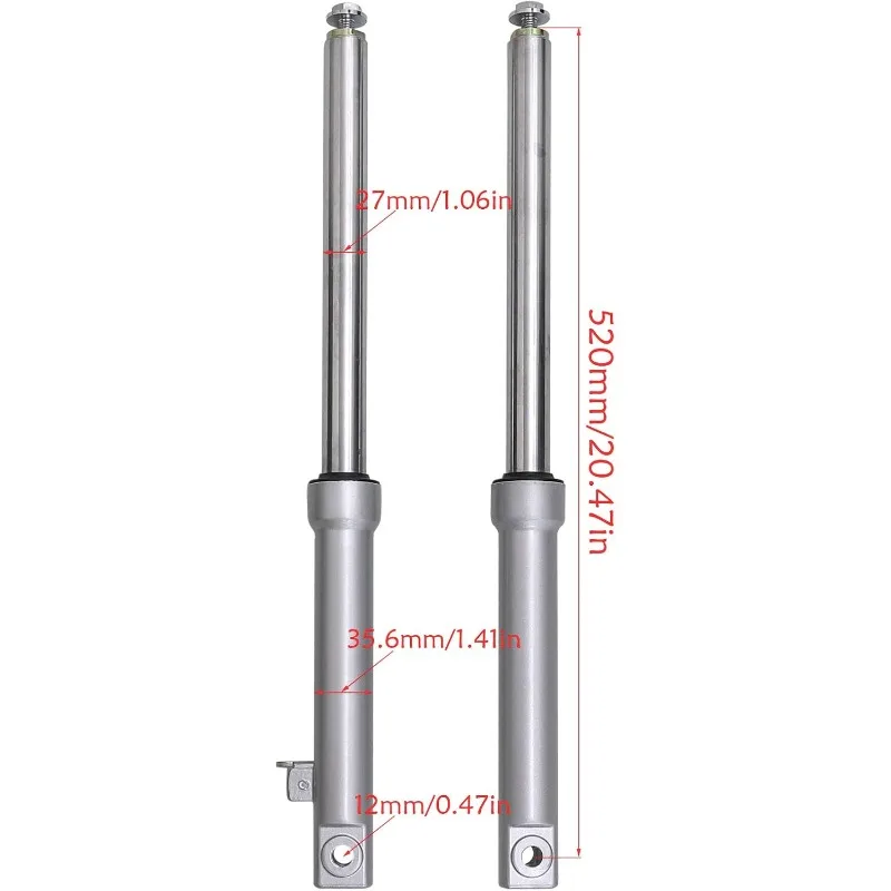 CRF50 70cc 90cc 110cc 먼지 자전거 드럼 브레이크 용 트리플 트리 핸들 바 라이저 클램프가있는 27mm 프론트 포크 서스펜션 충격
