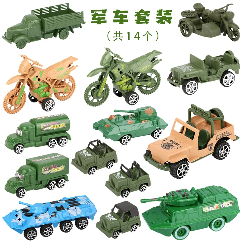 Militaire model actiefiguren plastic soldaten legermannen figuren soldaten vliegtuigen tanks set