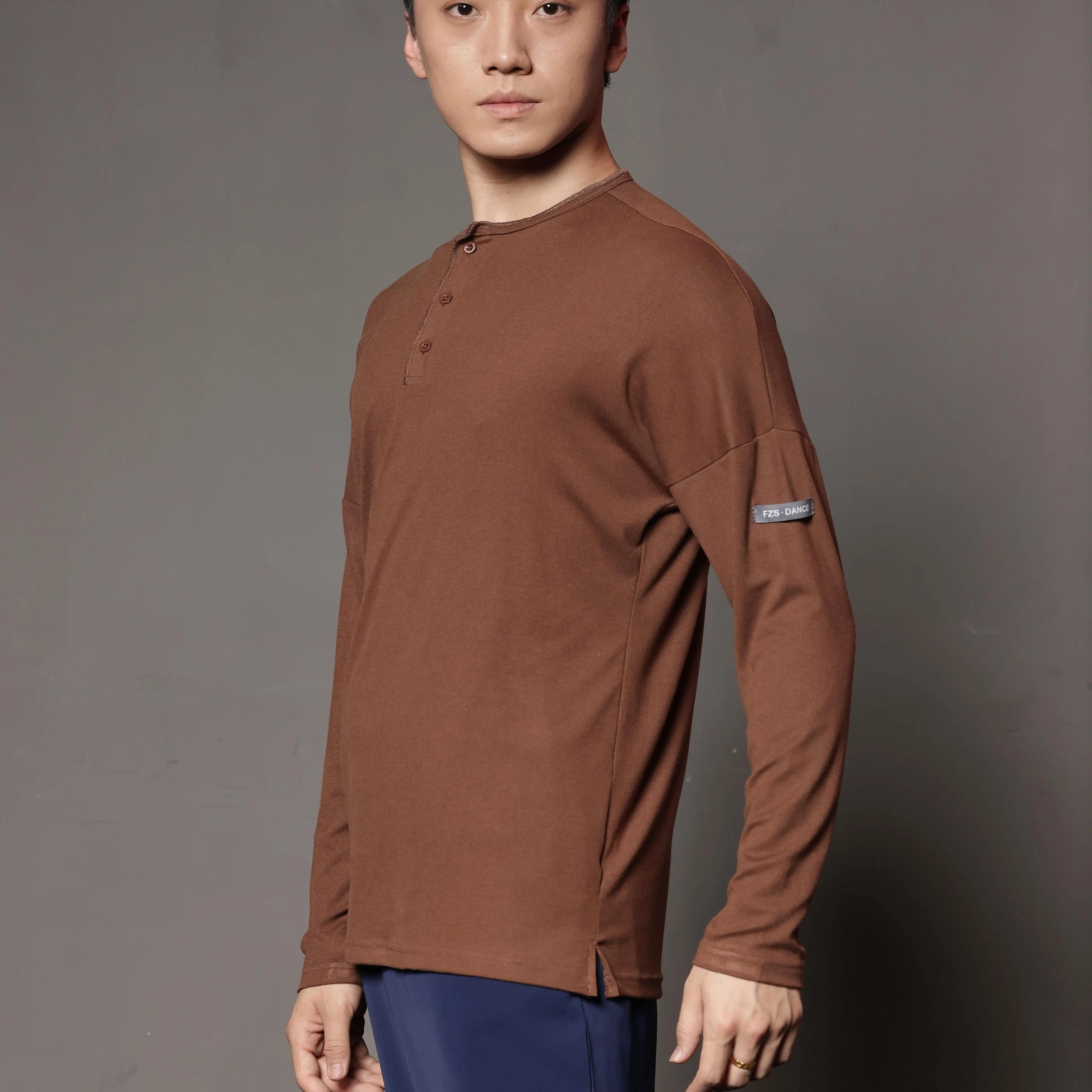 UK Latin dansshirts voor heren en jongens, gedetailleerde gesp aan de voorkant, verkrijgbaar in 4-kleuren ballroomdanskostuum