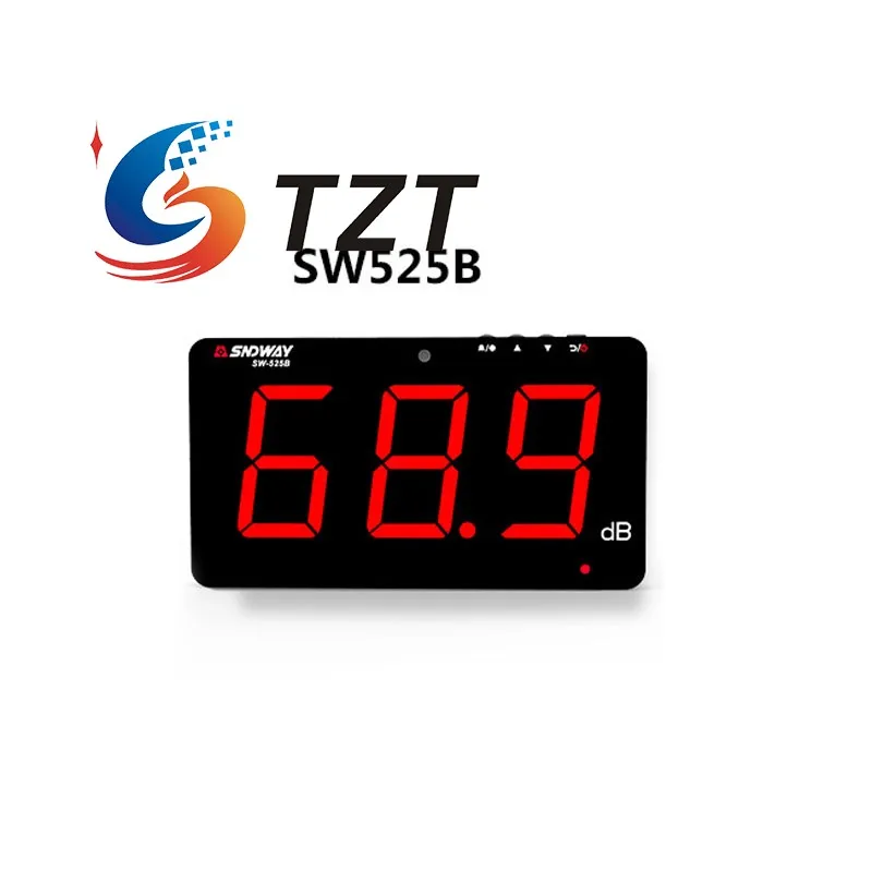 TZT SW-525A SW525A Standard/SW-525B SW525B/SW-525D 30-130dB مقياس الضوضاء مقياس ديسيبل المثبت على الحائط مع أجهزة إنذار الصوت والضوء