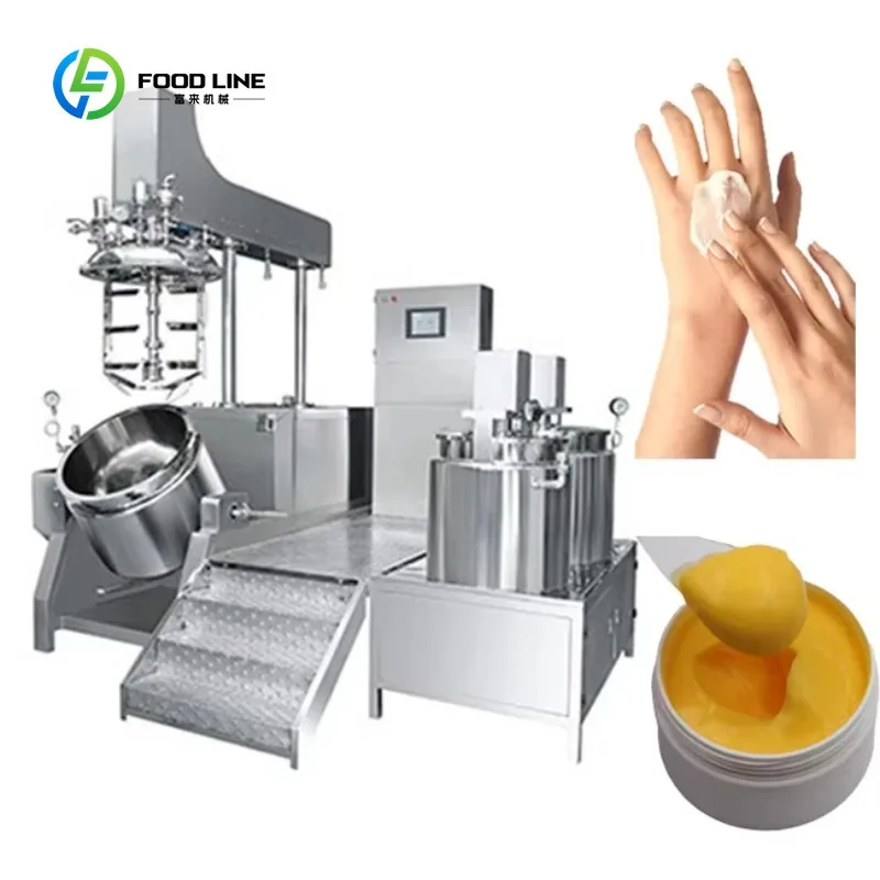 Customized Hydraulic Lift 5l 30l 50l 100l Cosmetic Cream Making Machine Vacuum Homogenizer Emulsifying Mixer