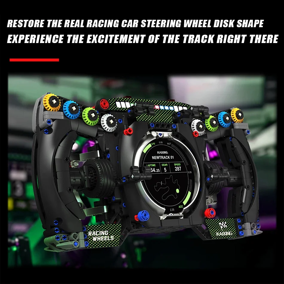 Voitures de course techniques GT, blocs de construction de volant simulé, jouets pour adultes, briques, support pour téléphone, effet lumineux, cadeaux pour enfants, nouvelle collection