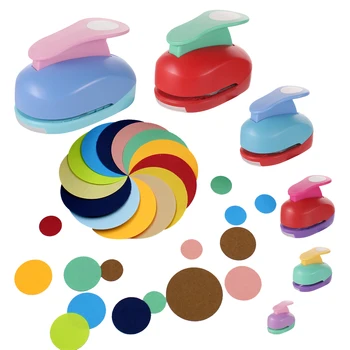 9/16/25/38/50/75mm Zufällige Farbe Kreis Punch DIY Präge Schläge Scrapbooking maschine Papier Schneiden Locher Runder Cutter
