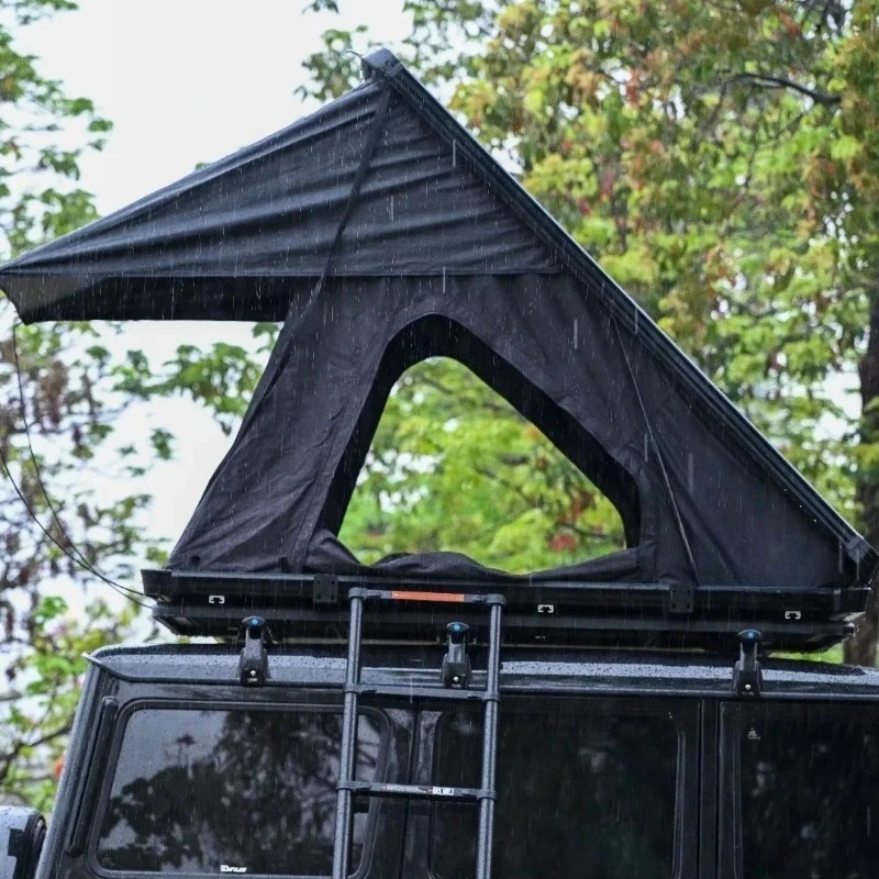 Camping Waterproof Triangular Tent Box Rooftop Aluminum Hard Shell Car Roof Top Tent With Roof Rack