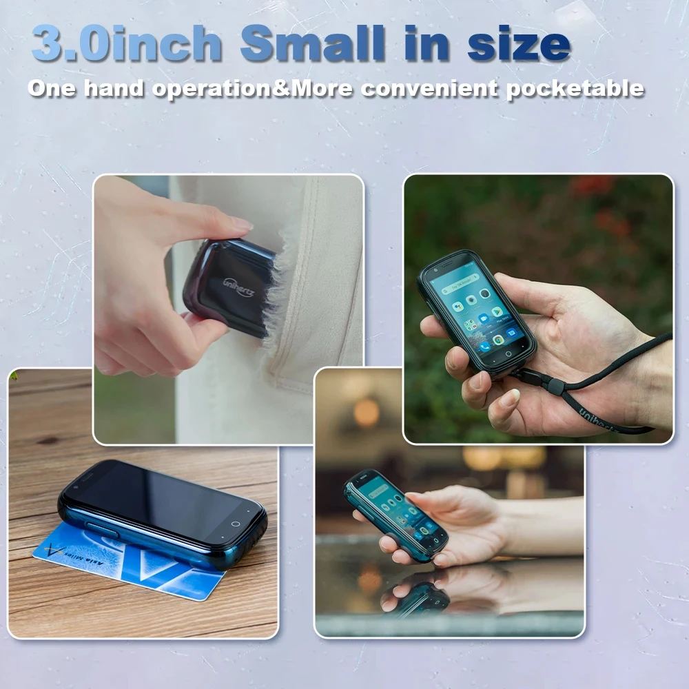 Imagem -06 - Unihertz-smartphone Jelly Mini Android 11 Helio P60 Octa Core 6gb 128gb 3.0 Telefone Mais Pequeno Impressão Digital Nfc 16mp 2000mah