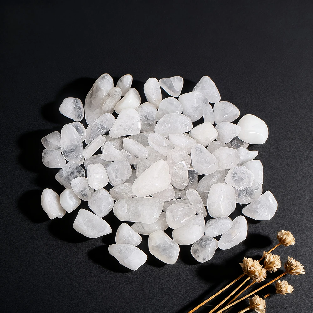 100g Natural Clear Quartz Crystal Chips Healing Stones Energy Balancing Feng Shui Decor Polished Tumbled Gemstones Jewelry Craft