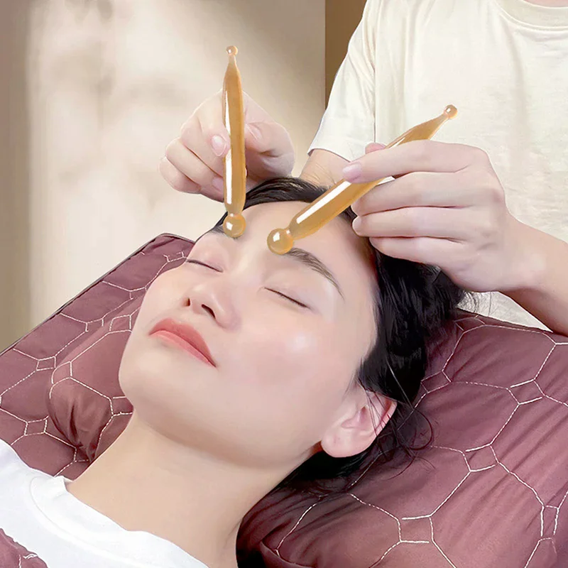 Pierre naturelle Gua Sha, Massage du visage, stylo à pointe d'acupuncture, bâton de Jade, médecine chinoise, outil de Messager de beauté Guasha, 1 pièce