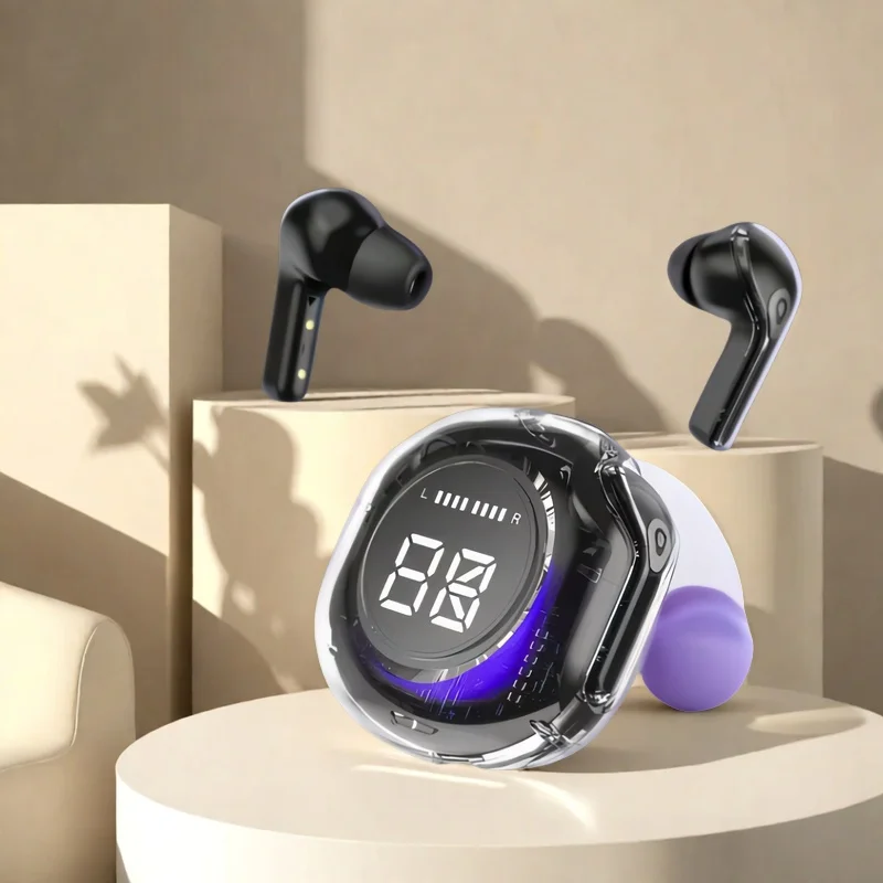سماعة رأس بلوتوث لاسلكية جديدة سماعات رأس لاسلكية LED شاشة ديجيتال صوت ستيريو لاسلكي تنطبق على الهواتف الذكية #1