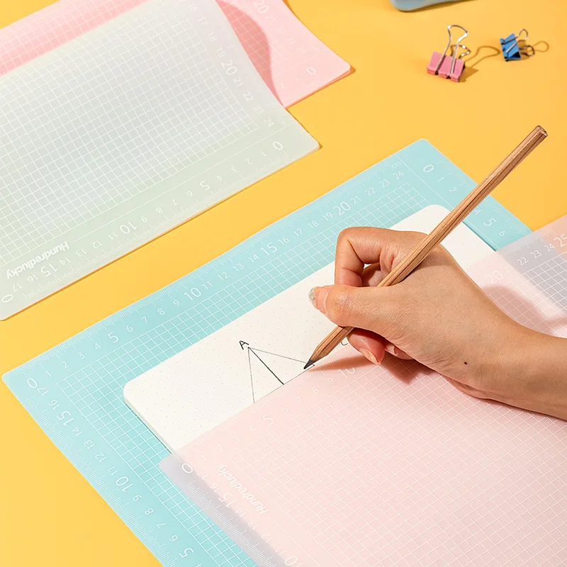 A4 Multifunction Student Drawing Writing Desk Pad Silicone Cushion School Exam Placemat Non-Slip Waterproof Table Mat Mouse Pad