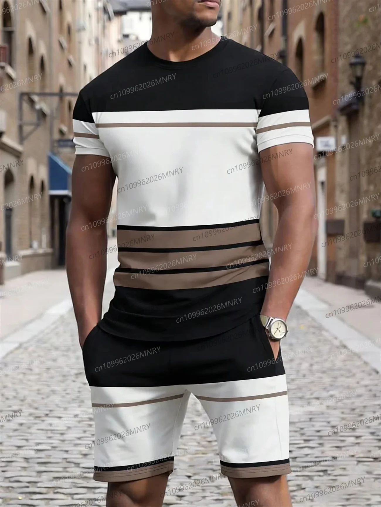 

Summer Men's Letter Print Tracksuit men Short-Sleeve T-Shirt Stylish Mens Shorts Set Vacation Beach Casual Man sets T-Shirt Top