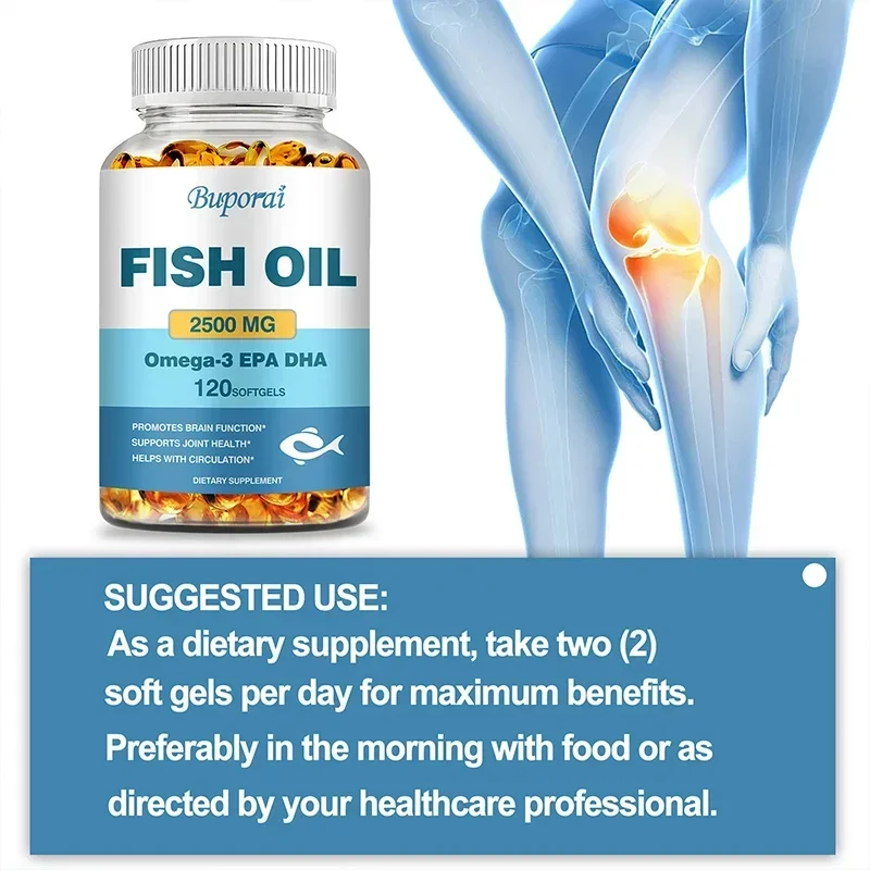 Omega 3 Fish Oil - Support Brain & Nervous System Health, Cardiovascular & Skin Health, Antioxidant