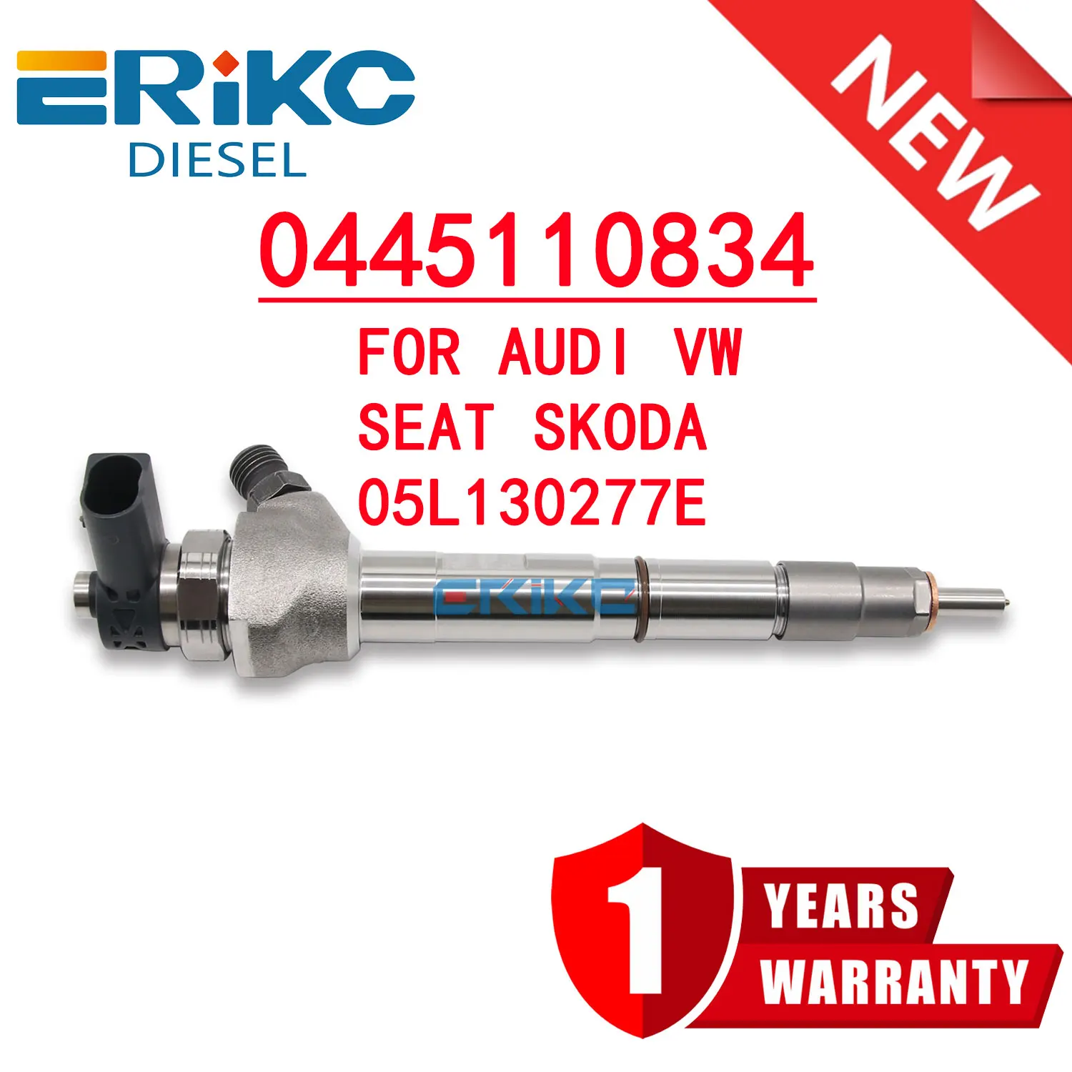 0445110834 Common Rail Injector 0 445 110 834 Diesel Nozzle 05L130277E for Bosch AUDI VW SEAT SKODA 2.0 TDI 0445 110 834