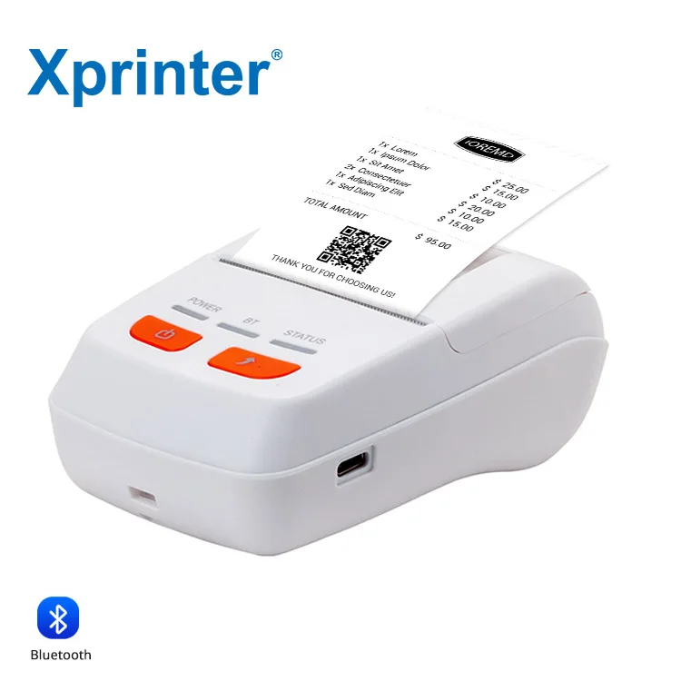 Xprinter P501A Portable Receipt Printer High Performance Bluetooth Mobile Phone Compatible Thermal Printer