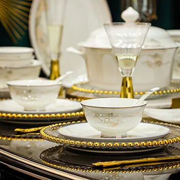 DIY 1 PC  Jingdezhen high-end large bowl plates, ceramic free combination tableware