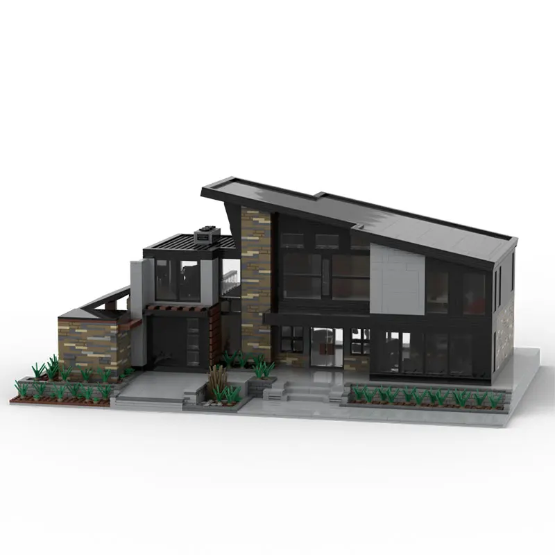 

Spot MOC-6164pcs street view small particle assembly building blocks puzzle toy model gift set ornaments