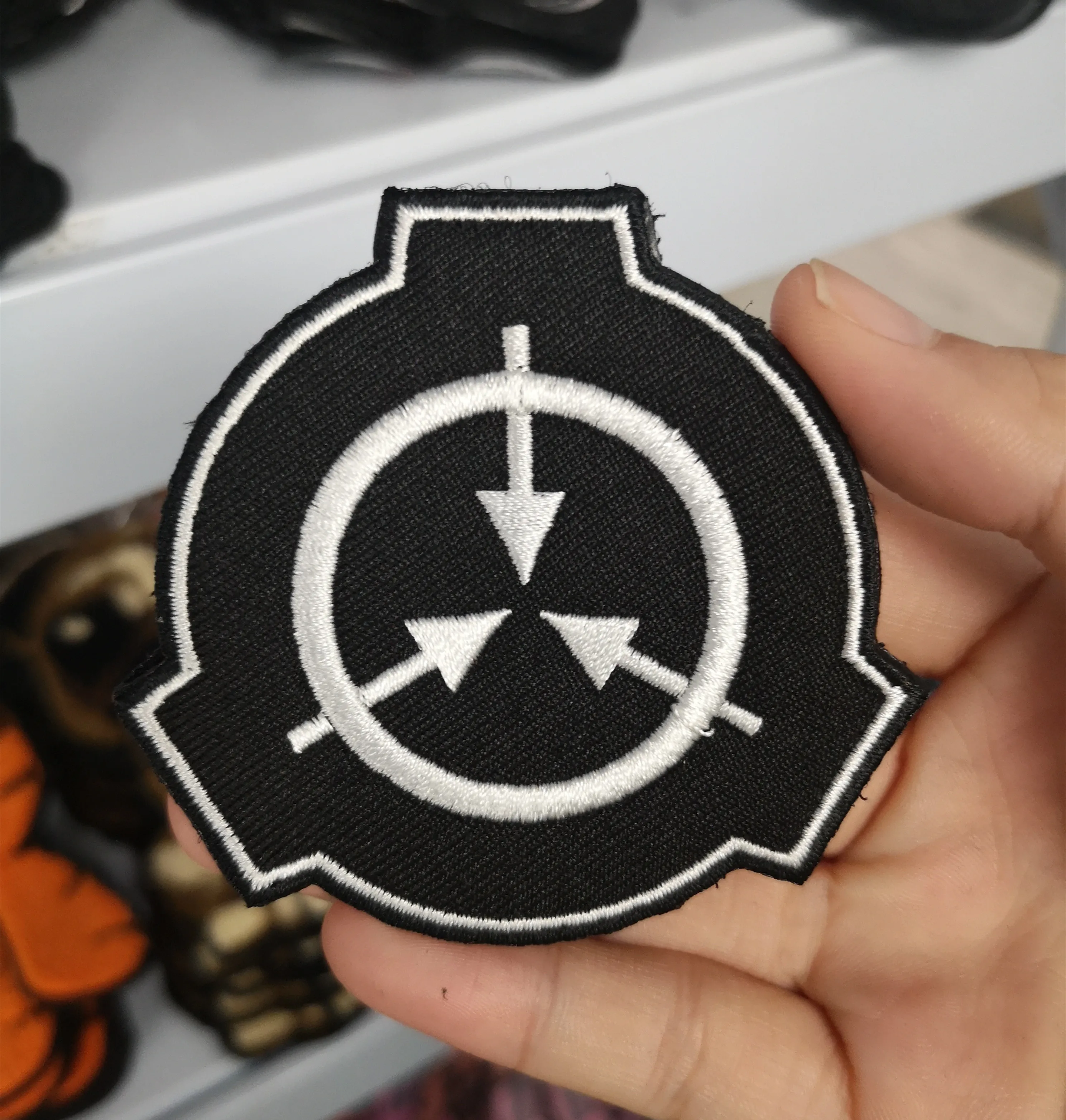 SCP Foundation embroidery HOOK&LOOP patch PVC umbrella patches alphabet badges appliques for coats so-12