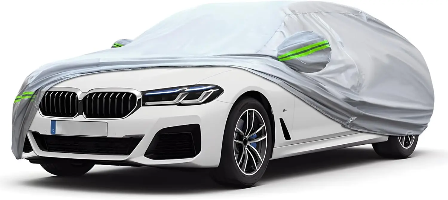 

6-Layer All-Weather Waterproof Car Cover for Sedans, Universal Fit 188-198 Inches