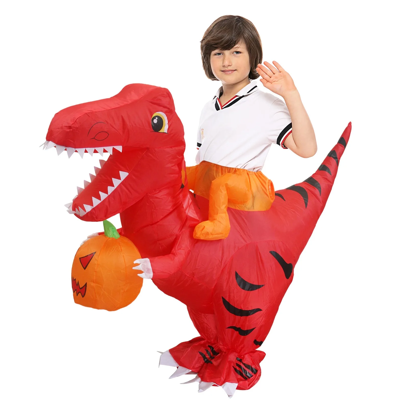 

Надувной костюм динозавра на Хэллоуин, детский праздничный костюм для вечеринок, костюм животного для катания, мультяшный костюм-кукла, реквизит для сценических выступлений