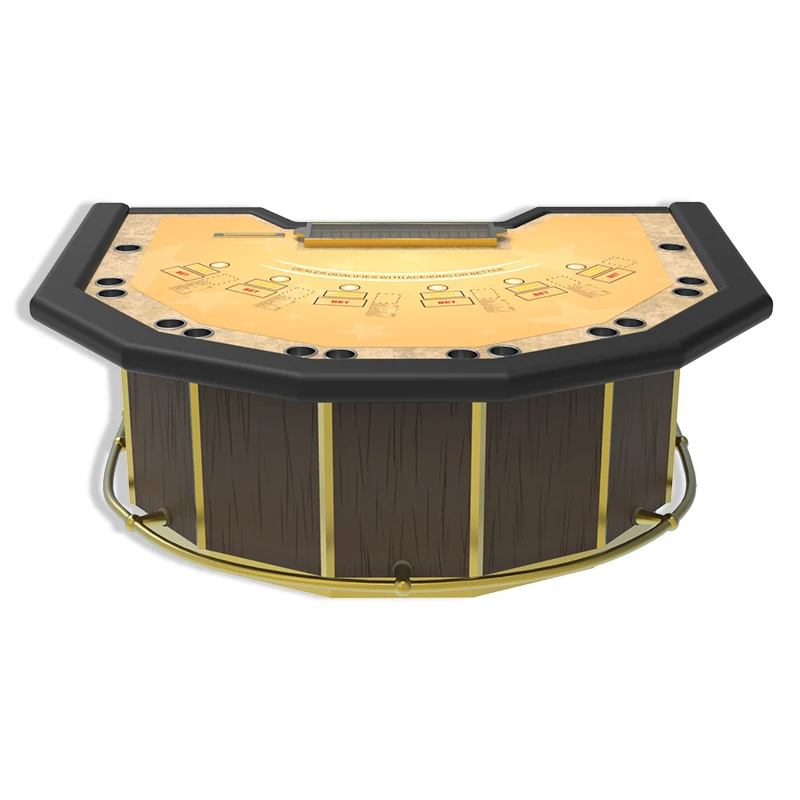 

Wholesale Customizable Luxury Professional Antique Wooden Betting Half Round Casino Grade Gambling Blackjack Poker Table Gaming