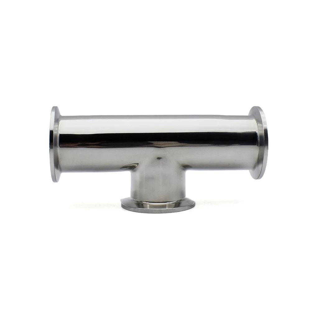 Reducing Low Neck Short Outlet High-Seal Easy-Clean Commercial Homebrew Pharma Food SS304 Stainless Steel Tri Clamp Tee-1.5