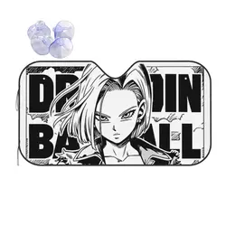 Android 18 Dragon Ball Z Windshield Sunshade Novelty Car Front Windshield 70x130cm Car Window Windscreen Cover Car-styling