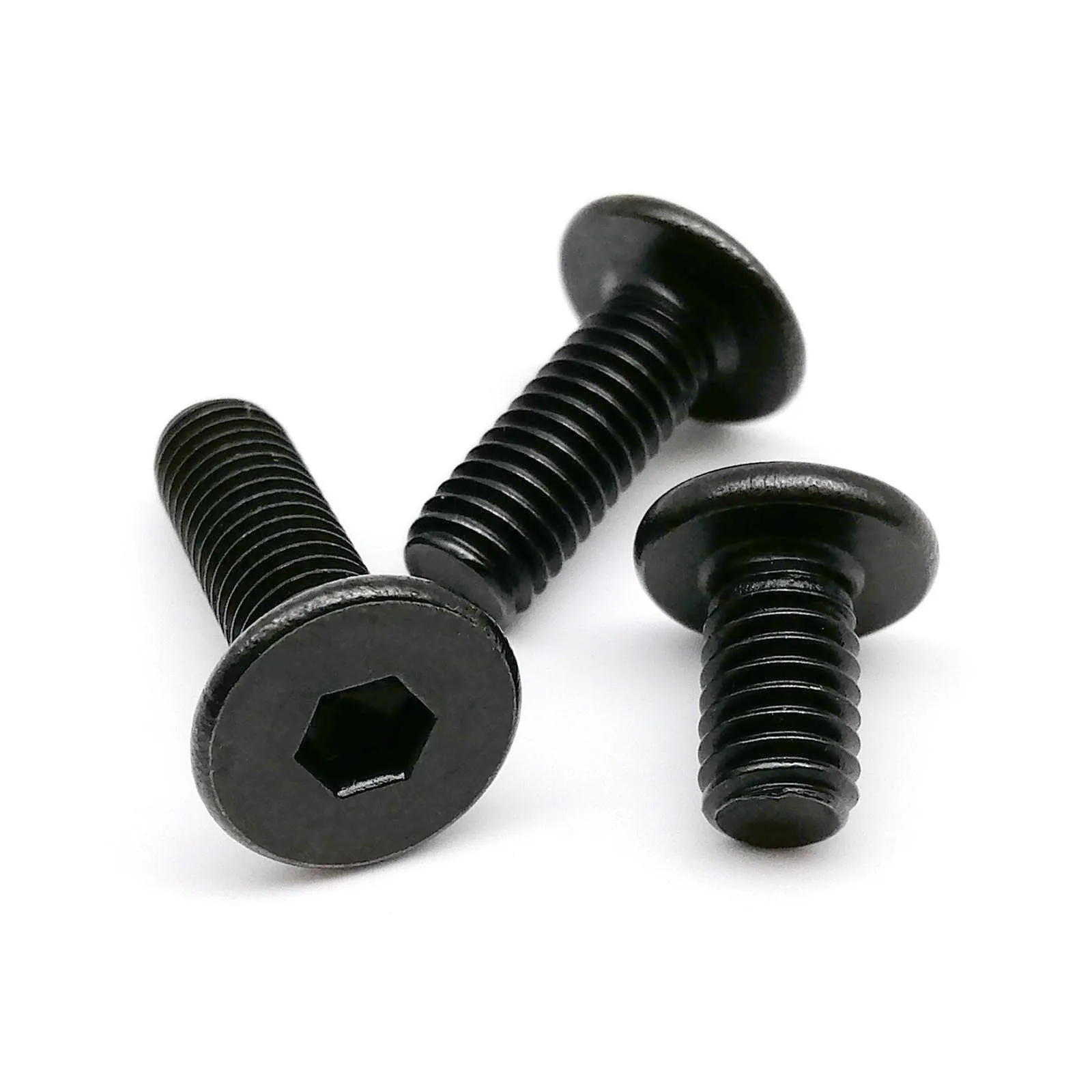 M2 M2,5 M3 M4 M5 M6 M8 Schwarz 304 A2-70 Edelstahl CM Innensechskant Innensechskant Ultradünne Low Flat Wafer Head Bolt Screw – Detail 4
