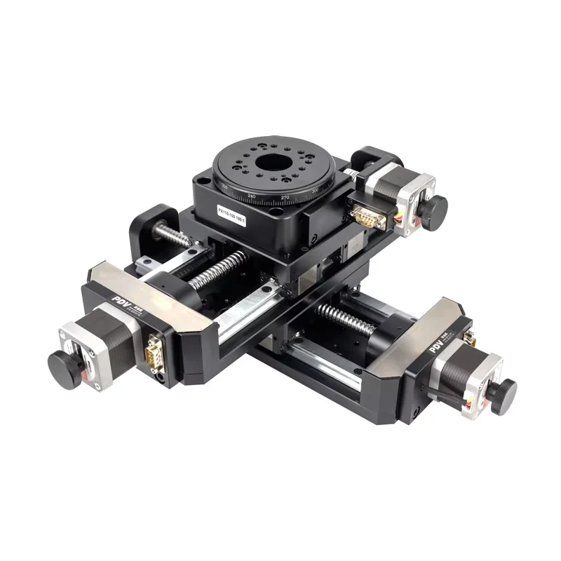 Motorized Three-Dimensional Platform XYR Displacement Motorized Rotation Stages