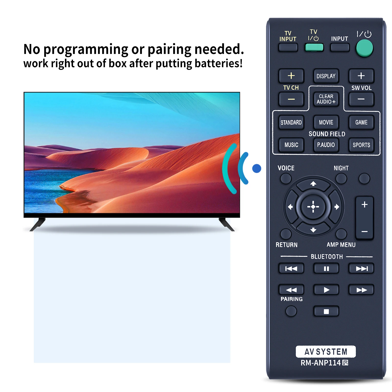 RM-ANP114 Remote Control For Sony Sound Bar HT-CT37 HT-CT380 HT-CT770 HT-CT780 SA-CT260H SA-CT260 SA-CT660C SA-CT260C